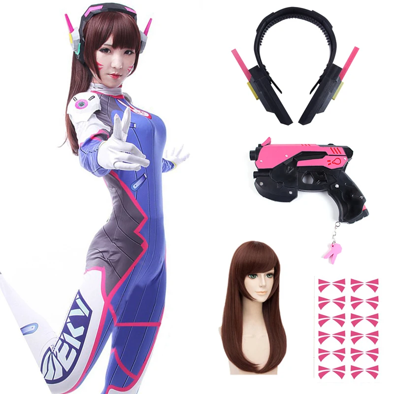 Dva Cosplay Prop - أنيمي امرأة بذلة الجوارب Dva تأثيري