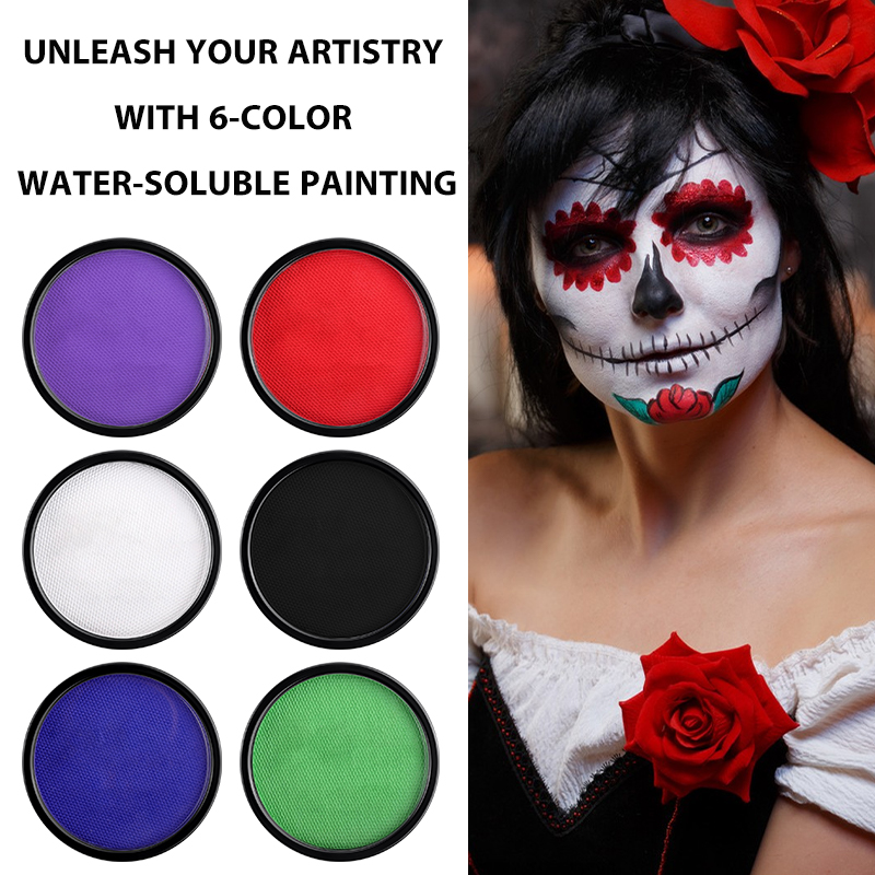 6 ألوان من ألوان الوجه والجسم  - مراجعة Cosplay Prop Paint وسعره