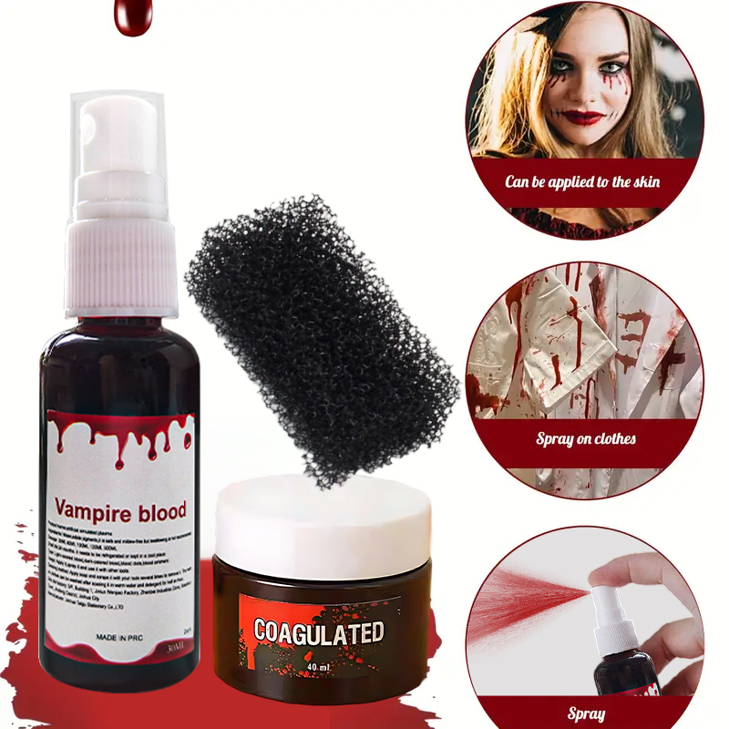 طقم مكياج دم وهمي للهالوين 3 ق - مراجعة Body Paint Sfx وسعره